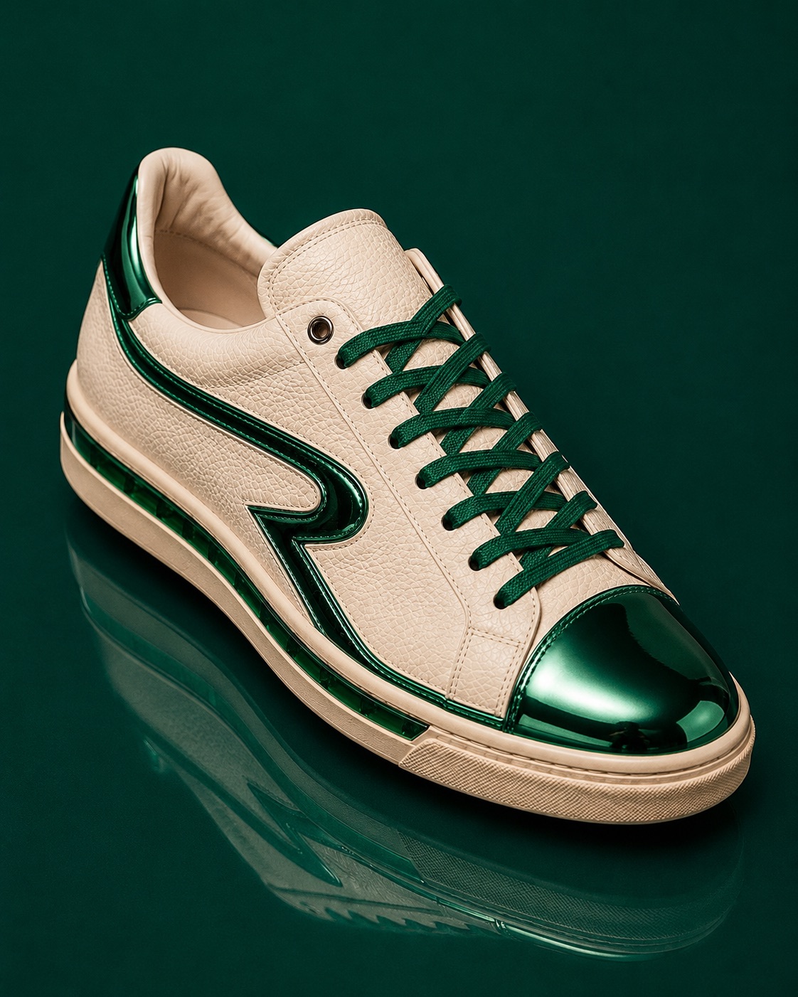 The Sneaker — White Emerald